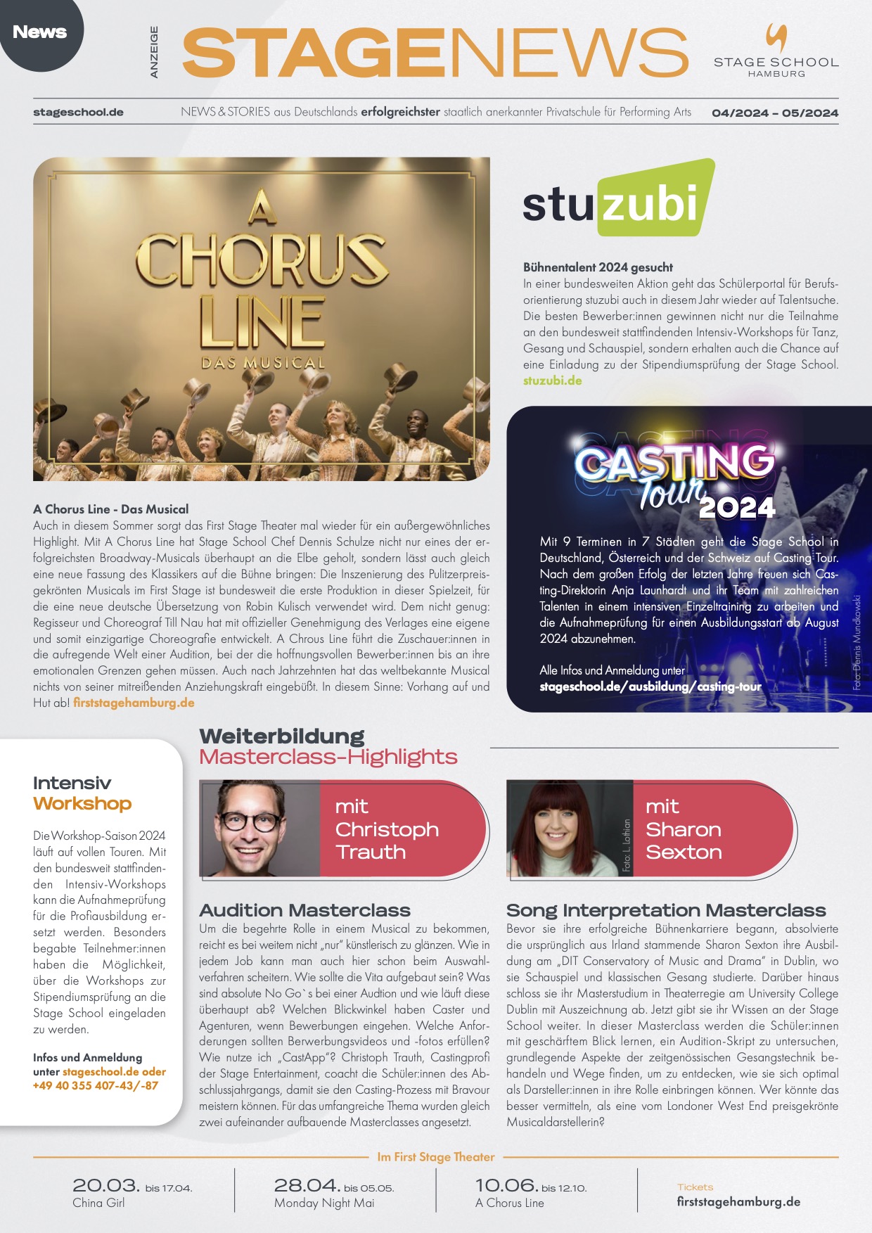 Cover der StageNews 04/05 2024