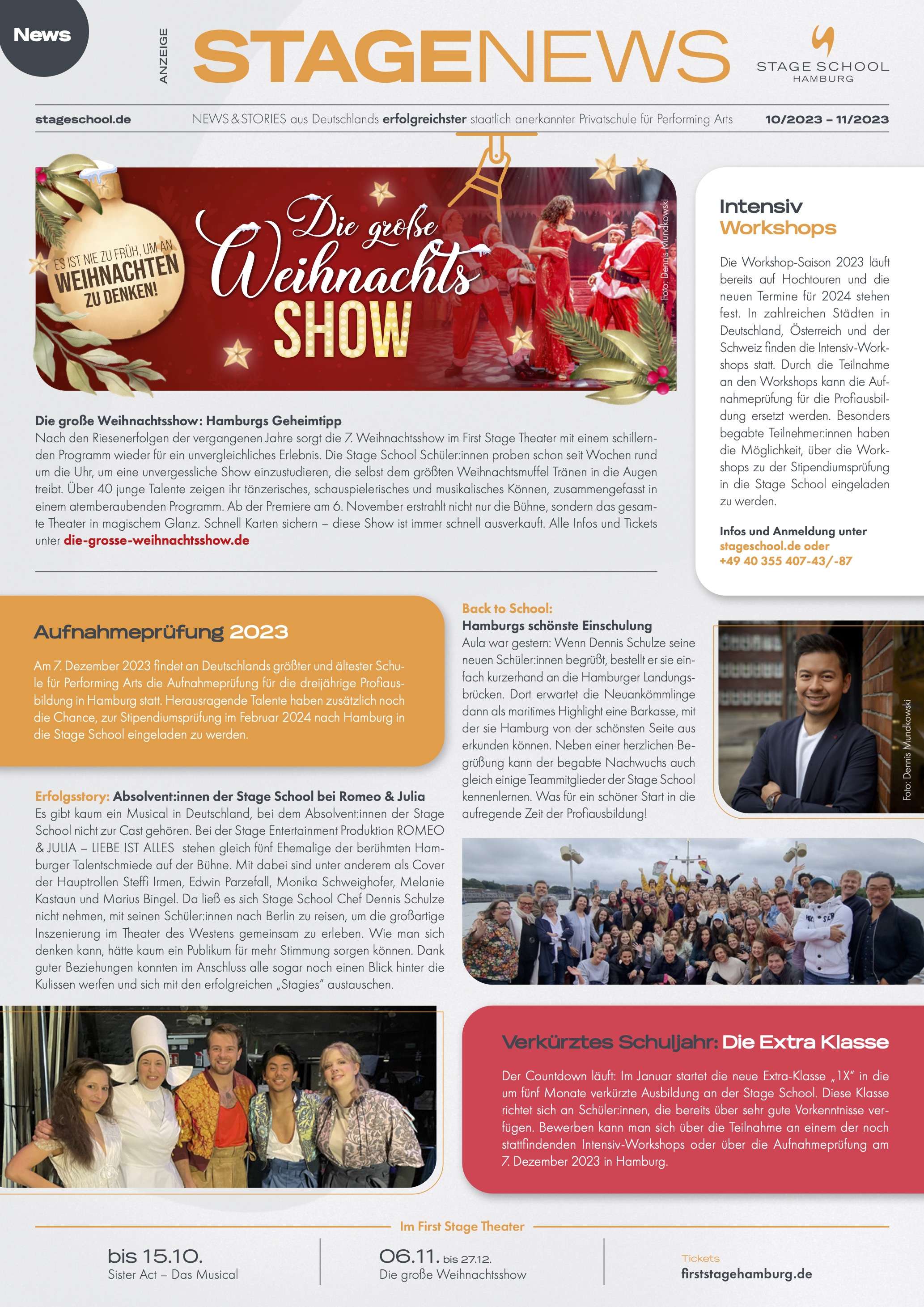 Cover der StageNews 10/11 2023