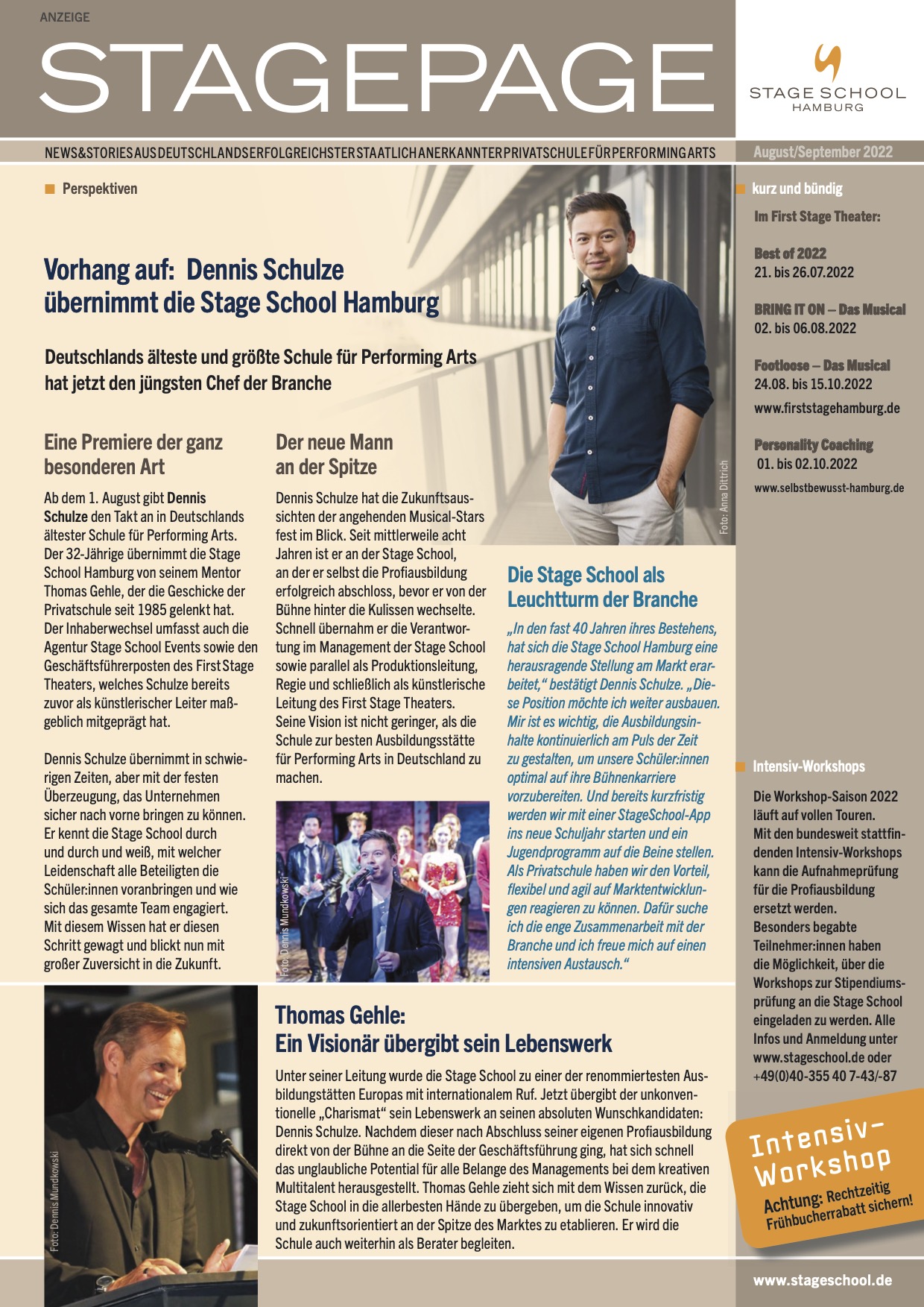 Cover der StagePage 08/09 2022