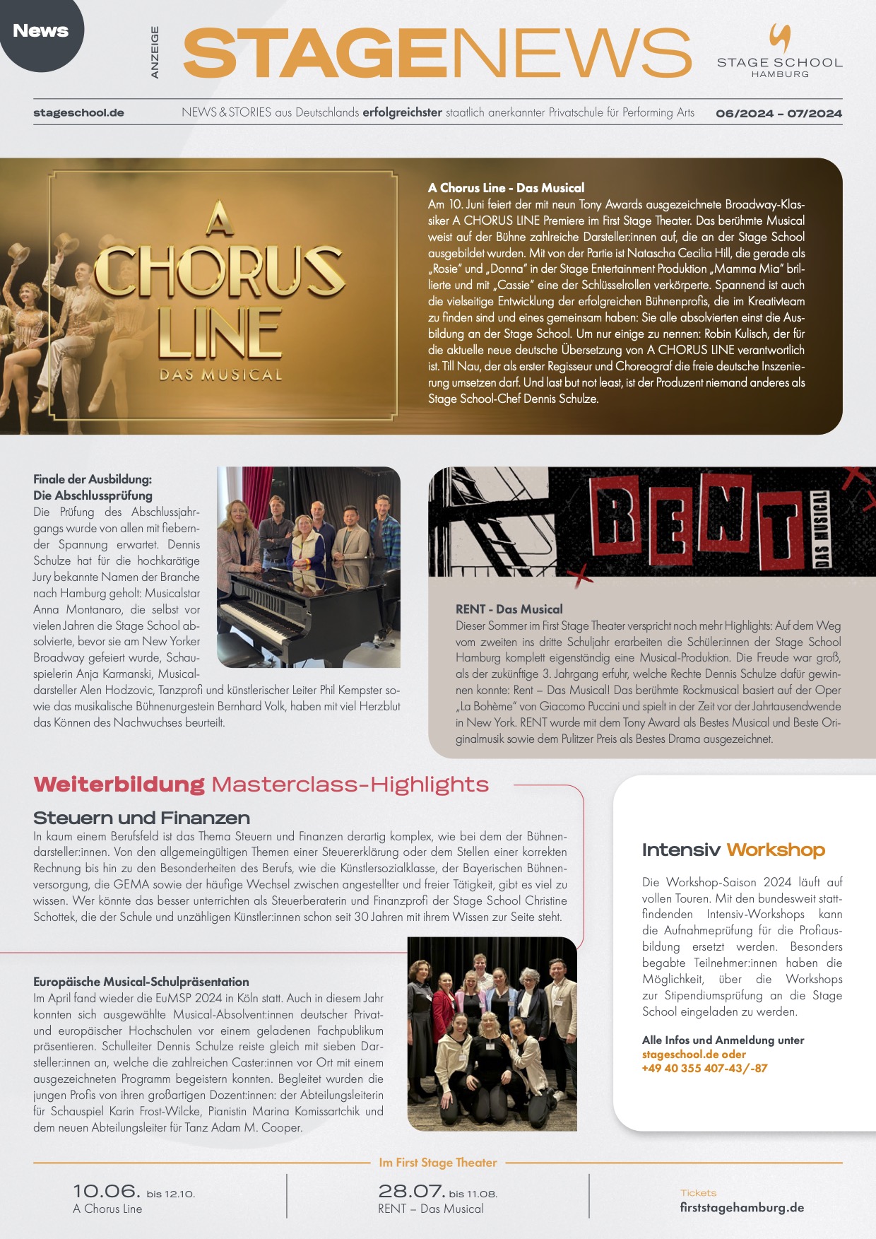Cover der StageNews 06/07 2024